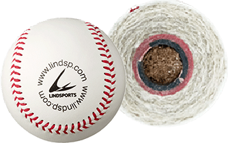 LINDSPORTS B革硬式練習球 国産牛革 アラミド糸 赤/黄 バージンウール100% 1ダース(12球) 硬式野球ボール