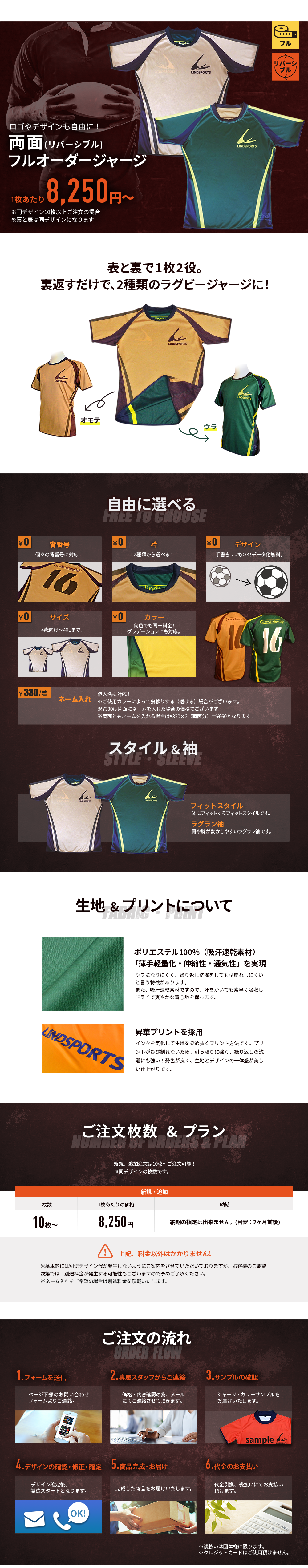両面フルオーダージャージ