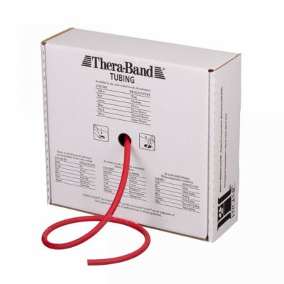 THERABAND セラバンド セラチューブ 徳用サイズ 合計30.48m(100フィート)巻 赤 レッド（ミディアム）