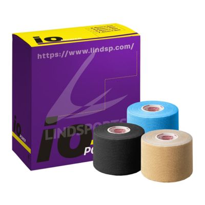 LINDSPORTS パワーイオテープ 幅50mm×5m 同色6本入1箱 カラーキネシオロジーテープ