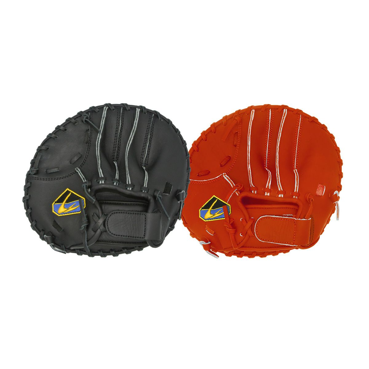 LINDSPORTS 【硬式用】フラットグローブ(右投用/左投用) 黒 オレンジ 