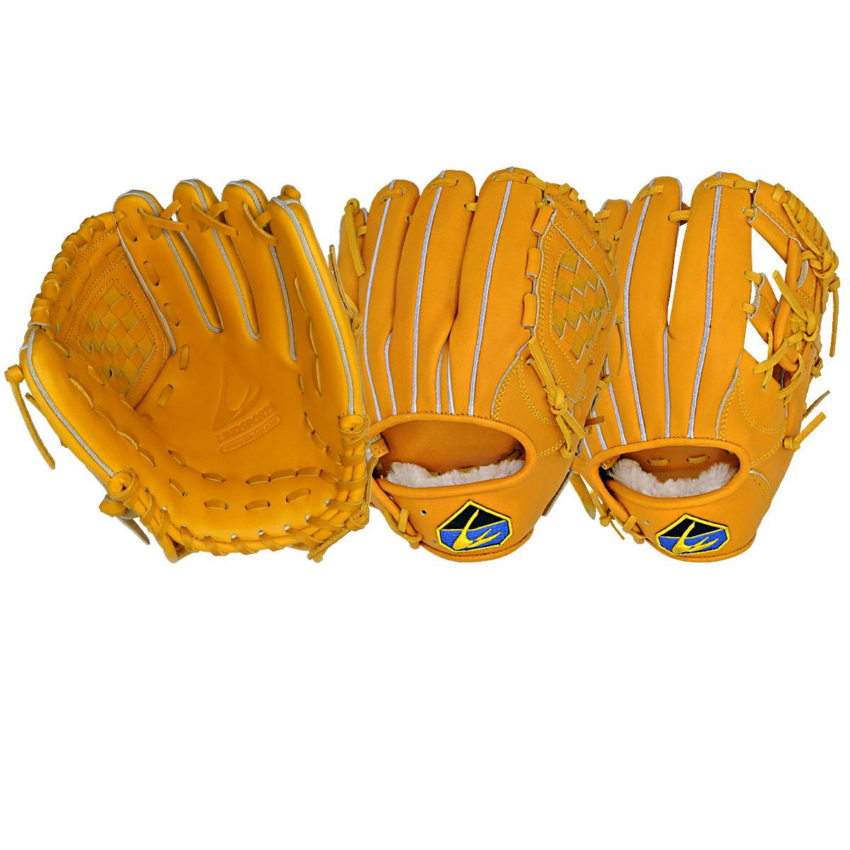 LINDSPORTS 硬式用 内野手グローブ 右投用 イエロー バスケットウェブ 