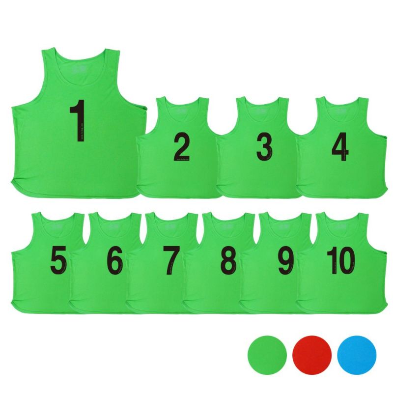 ゲームベスト(ビブス)  1-50連番　片面ナンバー　緑