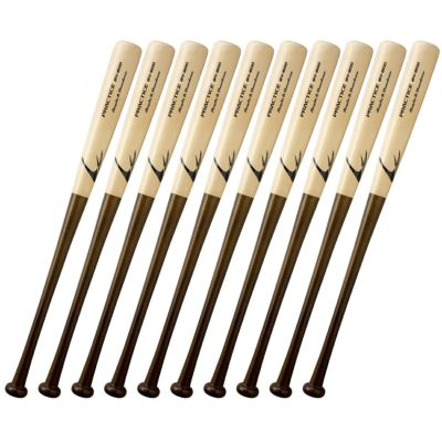 LINDSPORTS 10本セット 【ラミネート】プラクティスバット 【硬式用】 実打可能 グリップ補強加工