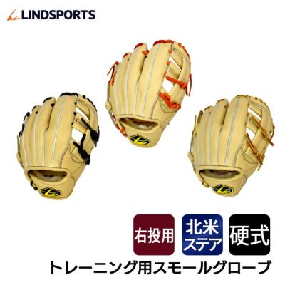 LINDSPORTS 硬式用 北米ステアハイド トレーニング用スモールグローブ 右投用 バイカラー