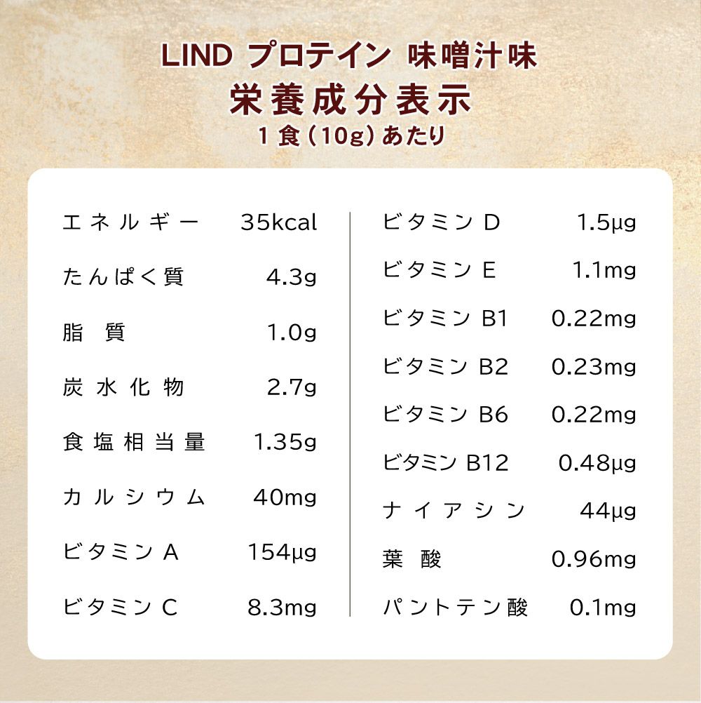 LINDSPORTS　リンドプロテイン 味噌汁味